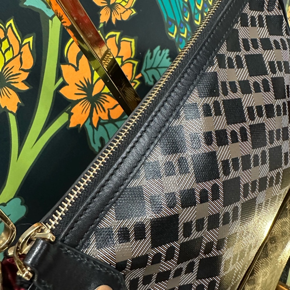 Bally Vintage Monogram Shoulder Bag – Black and Gold - Picture 8 of 13